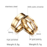 1 Pair of Gold Colour Fashion Rings for Men/Women