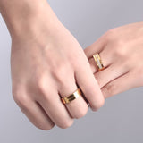 1 Pair of Gold Colour Fashion Rings for Men/Women