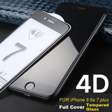 9H Hardness 4D Curved Edge Full Cover Tempered Glass for iphone