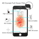 9H Hardness 4D Curved Edge Full Cover Tempered Glass for iphone